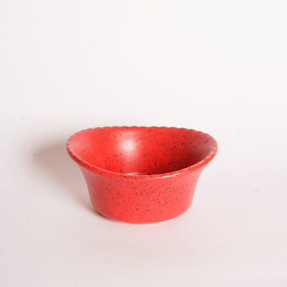 Caffeine Ceramic Handmade Red Matte Katori Bowl (Set of 6) - Caffeine Premium Stoneware