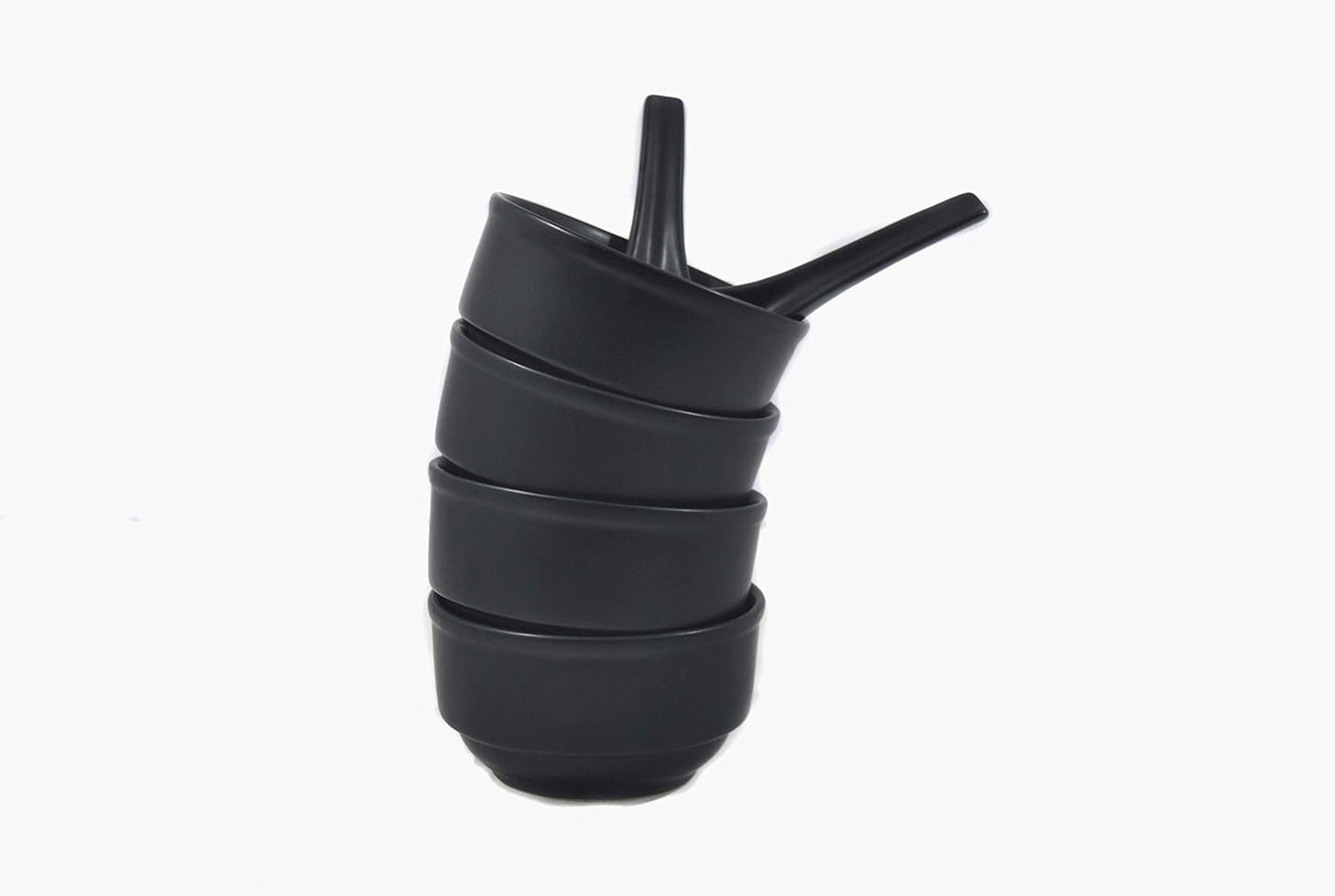 Caffeine Ceramic Handmade Black Matte Dinner Set (19 pcs)