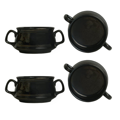 Metallic_Black_Ceramic_Soup_Bowls - Caffeine Premium Ceramic