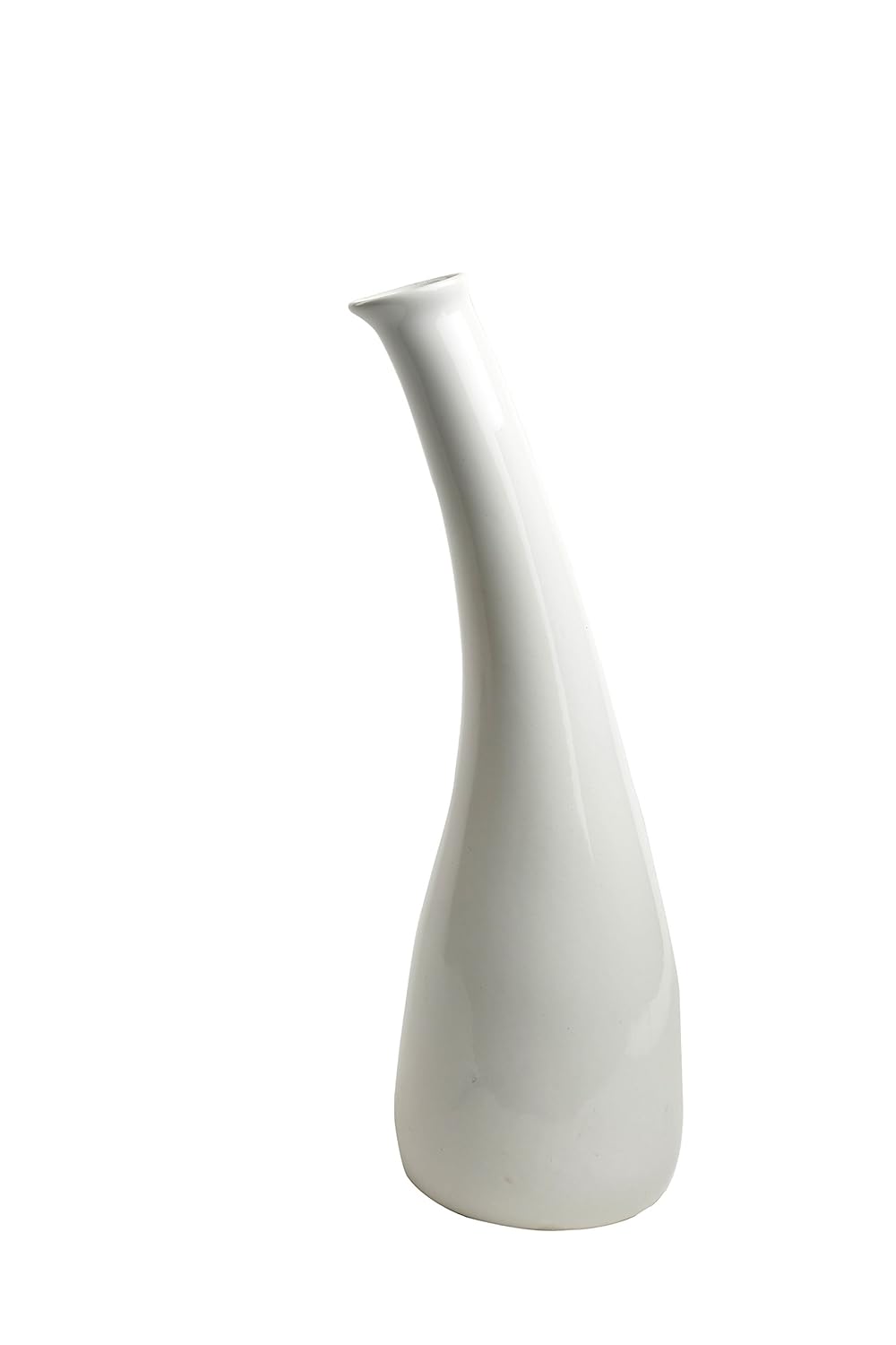 caffeine Premium Ceramic Handmade White Studio vase (Set of 2)