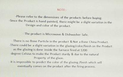 Caffeine Ceramic Handmade Blue Mughal Combo Dinner Set (5 pcs.)