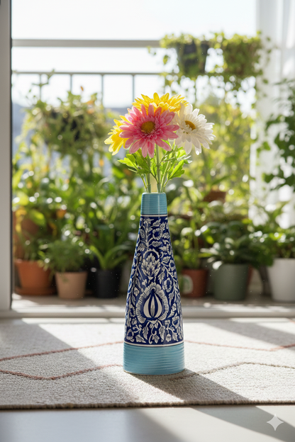 Mughal_Print_Ceramic_Vase - Caffeine Premium Ceramic