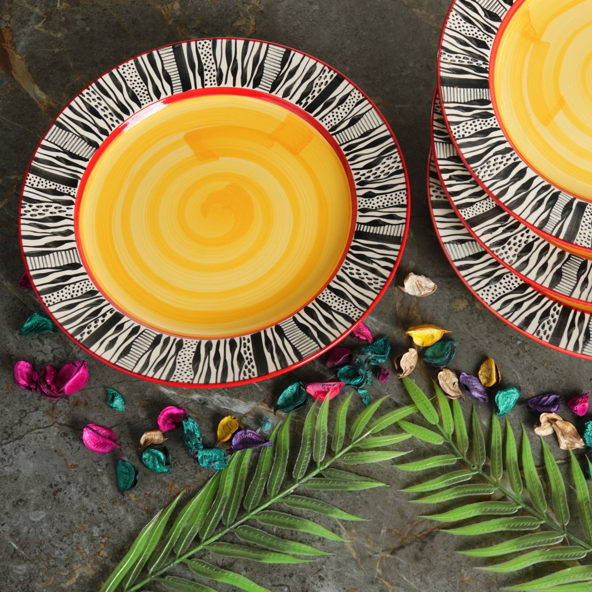 Orange_amber_dinner_plate - Caffeine Premium Ceramic