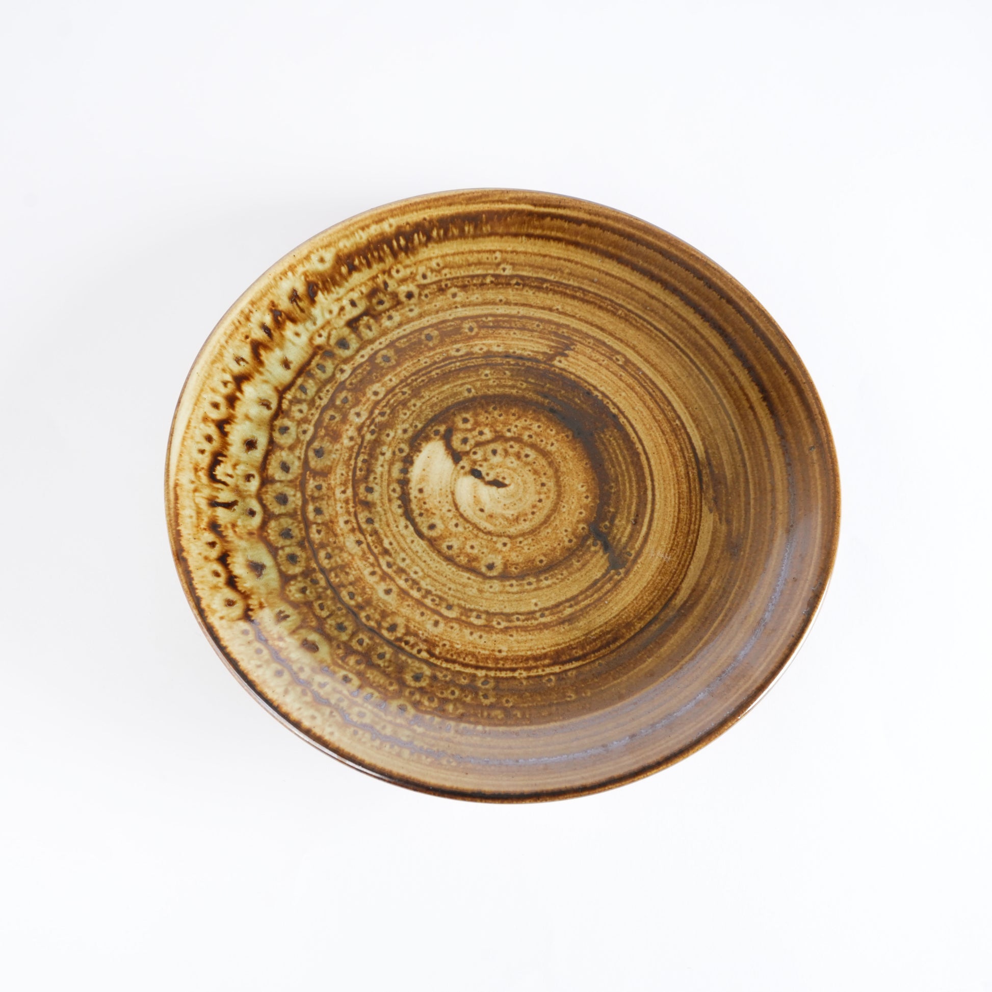 Caffeine Ceramic Handmade Stoneware Brown Wood Print Dinner Plate set of 4 - Caffeine Premium Stoneware