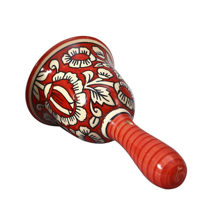 Caffeine Ceramic Stoneware Handmade Red Mughal Dinner Bell (Set of 1) - Caffeine Premium Stoneware