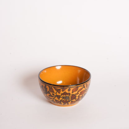 Caffeine Ceramic Handmade Brown Sehra Katori Bowl Set of 6 - Caffeine Premium Stoneware