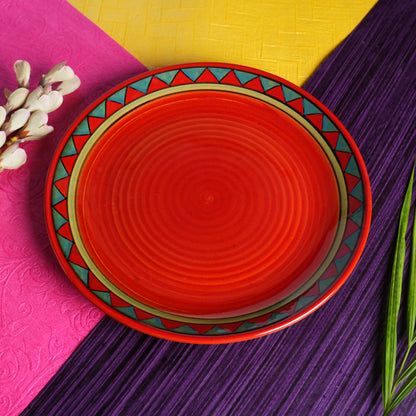 Caffeine Ceramic Handmade Stoneware Rustic Brown Quarter plate 7” (Set of 2 Dishwasher & Microwave Safe ) - Caffeine Premium Stoneware