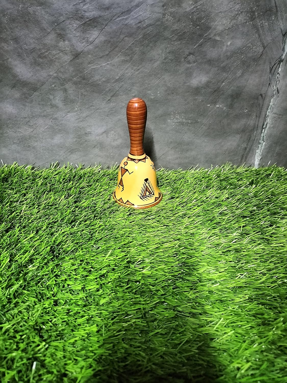 Caffeine Ceramic Stoneware Handmade Mustard Romani Dinner Bell set of 1 - Caffeine Premium Stoneware