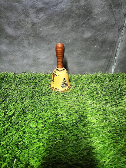 Caffeine Ceramic Stoneware Handmade Mustard Romani Dinner Bell set of 1 - Caffeine Premium Stoneware