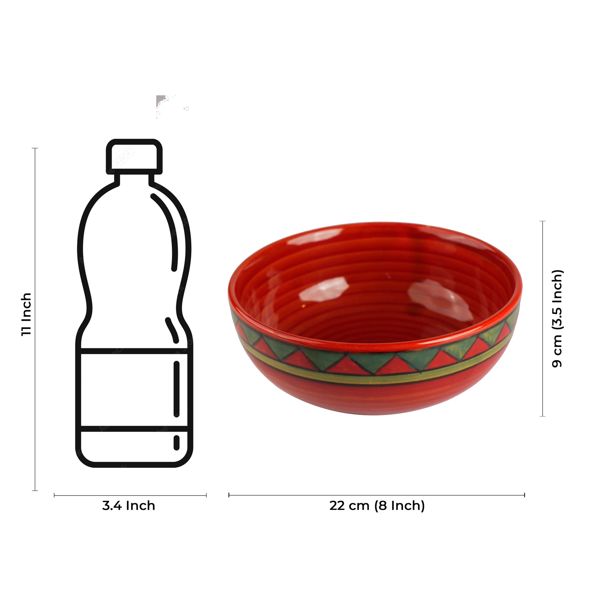 Caffeine Ceramic Handmade Rustic Brown Serving Bowl (Set of 3) - Caffeine Premium Stoneware