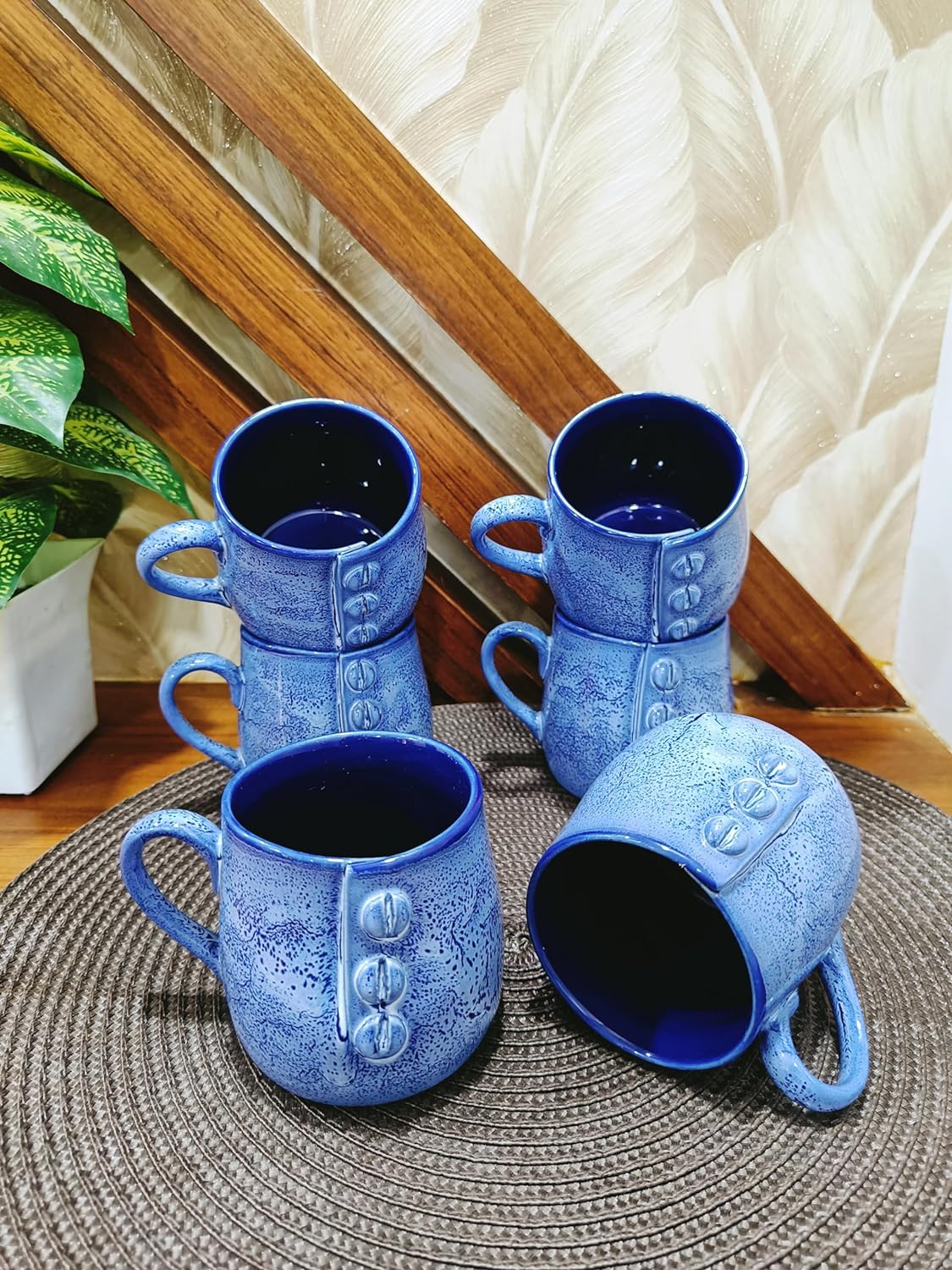 Stoneware_Blue_Tea_Cups_2_pcs - Caffeine Premium Ceramic