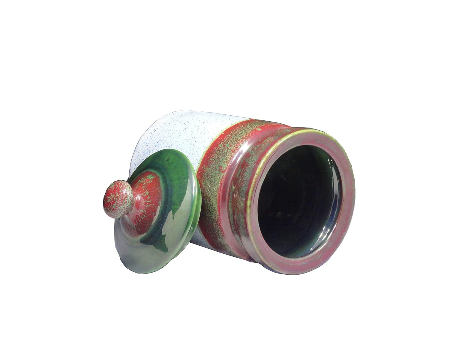 Caffeine Ceramic Stoneware Handmade Multicolour Barni/Pickle Jar (Set of 3) - Caffeine Premium Stoneware