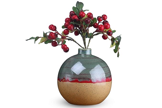 Handcrafted Studio Vase | Black & Multi Ceramic