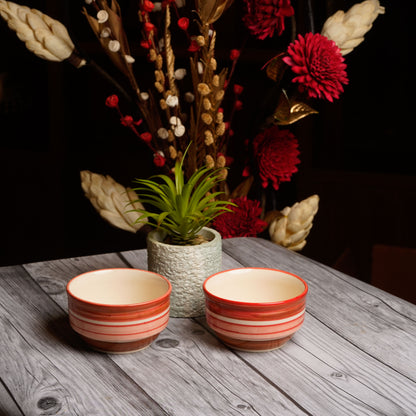 Tableware_Set_Orange_Ceramic_Bowls - Caffeine Premium Ceramic