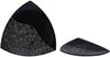 Caffeine Ceramic Handmade Black Doodle Triangle Snack Plate (Set of 4)