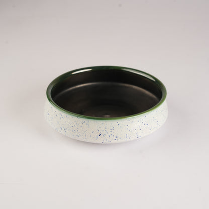 Caffeine Ceramic Handmade White & Black Studio Serving Bowl (Set of 3) - Caffeine Premium Stoneware