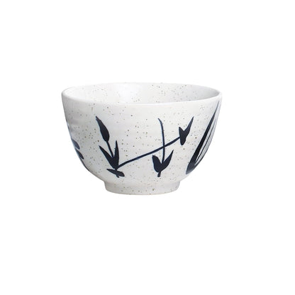 Caffeine Ceramic Handmade White Bamboo Dessert Bowl (Set of 2, 150 ml) - Caffeine Premium Stoneware