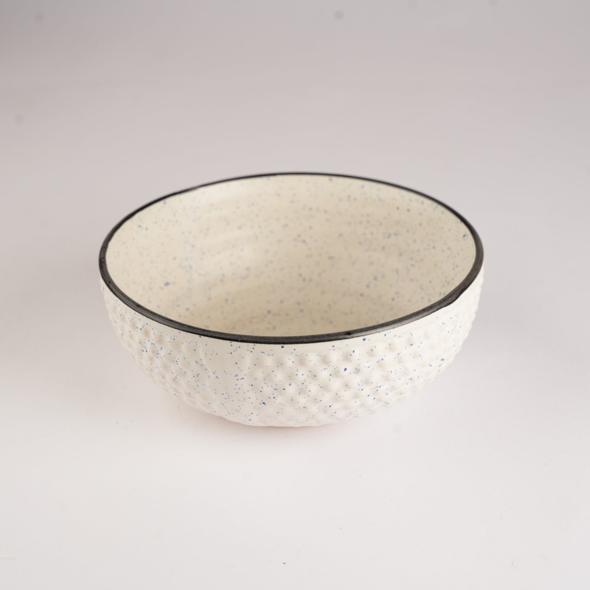 Caffeine Ceramic Handmade White Bubble Serving Bowl (Set of 3) - Caffeine Premium Stoneware