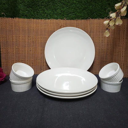 White_Ceramic_Plate_Set_8pcs - Caffeine Premium Ceramic