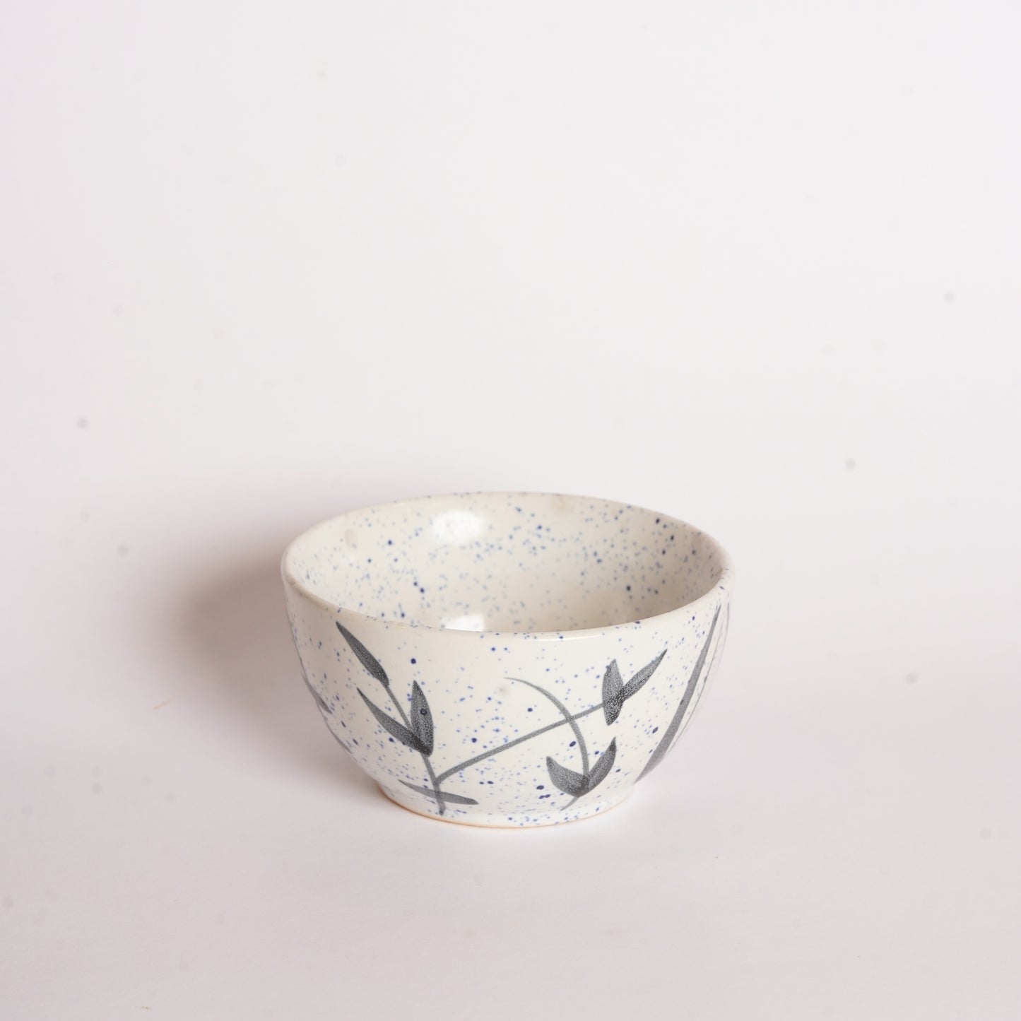 Caffeine Ceramic Handmade White Bamboo katori Bowl (Set of 4, 200 ml) - Caffeine Premium Stoneware