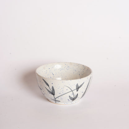 Caffeine Ceramic Handmade White Bamboo katori Bowl (Set of 4, 200 ml) - Caffeine Premium Stoneware