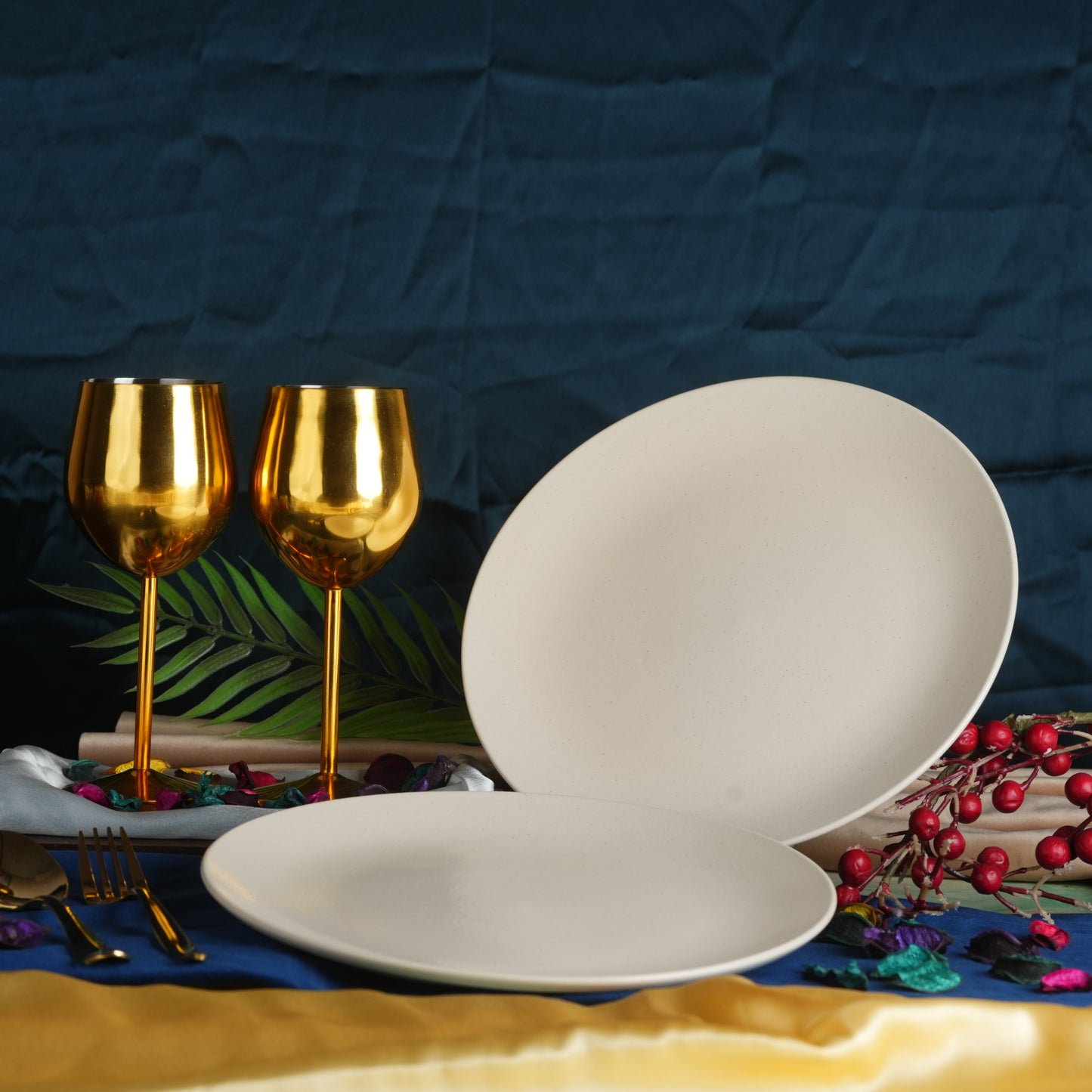 White_Marble_Matte_Plates_4_Pcs - Caffeine Premium Ceramic