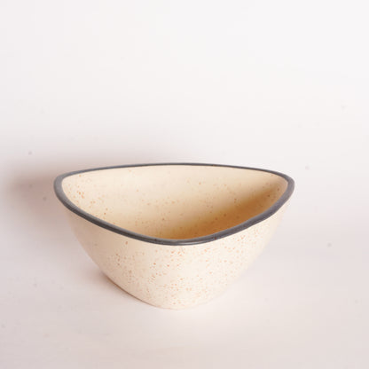 Caffeine Ceramic Handmade Glossy White Matte Katori Bowl  Set of 6 - Caffeine Premium Stoneware