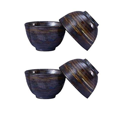 Caffeine Ceramic Handmade Wooden Brown Dessert Bowl (Set of 4) - Caffeine Premium Stoneware