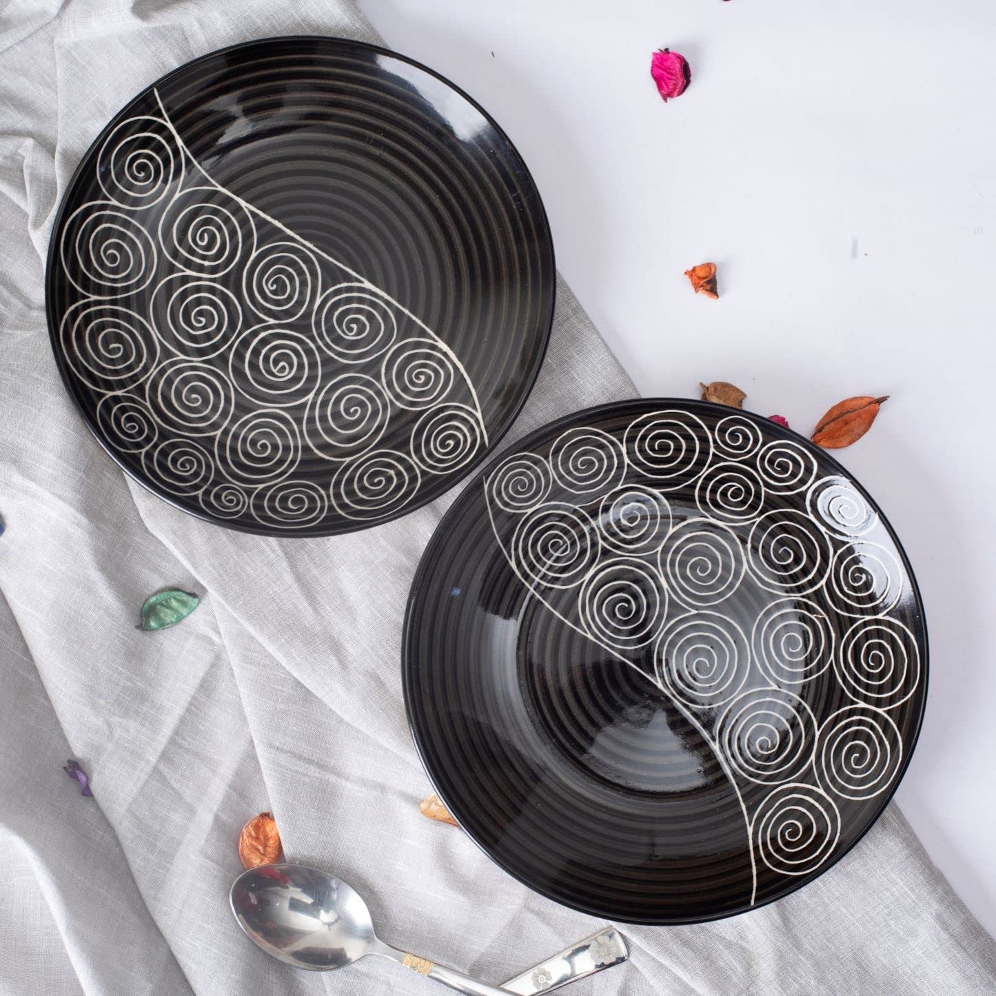 black_ceramic_crockery_set - Caffeine Premium Ceramic
