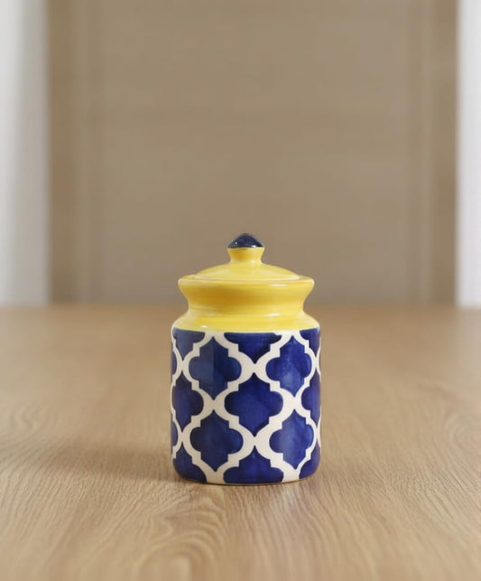 caffeine premium ceramic blue and yel