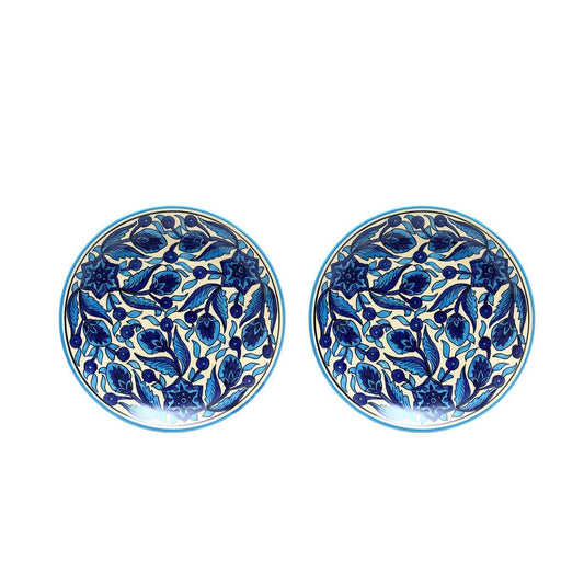 blue_flora_dinner_plate - Caffeine Premium Ceramic