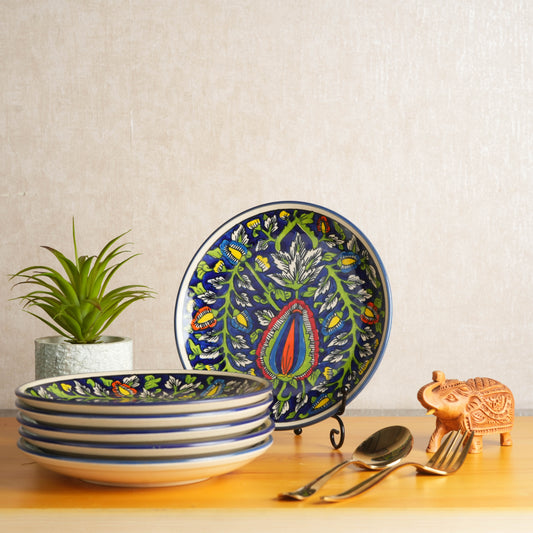 blue_jaipuri_dinner_plate - Caffeine Premium Ceramic