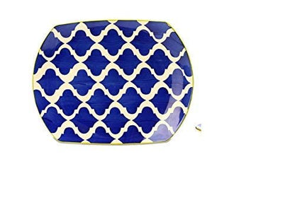 Caffeine Ceramic Rectangular Snack Plate – Umrao Design (Set of 2)