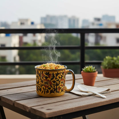 Caffeine Ceramic Handmade Brown sehra Maggie Mug (Set of 6)