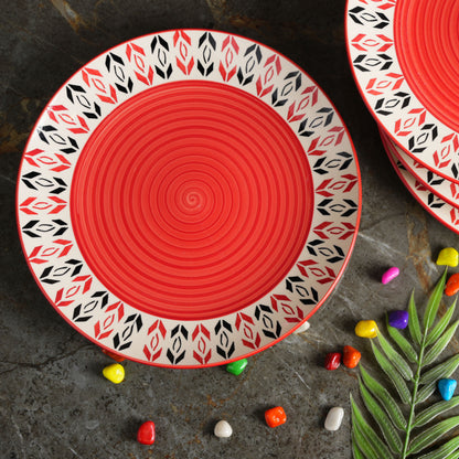 ceramic_arrow_pattern_dinner_plate - Caffeine Premium Ceramic