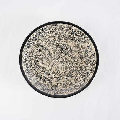 ceramic_black_peru_dinner_plate - Caffeine Premium Ceramic