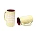 Caffeine Handmade Ceramic White and Maroon Milk Mug (Set of 4) - Caffeine Premium Stoneware