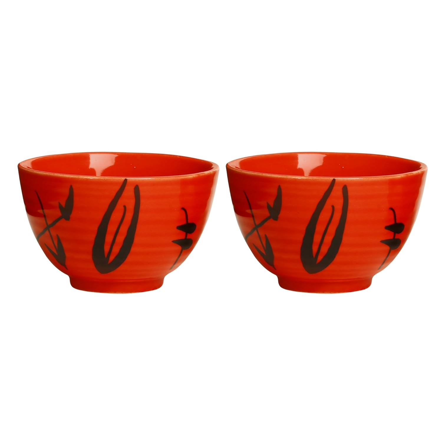 ceramic_red_and_black_bamboo_katori_bowl - Caffeine Premium Ceramic