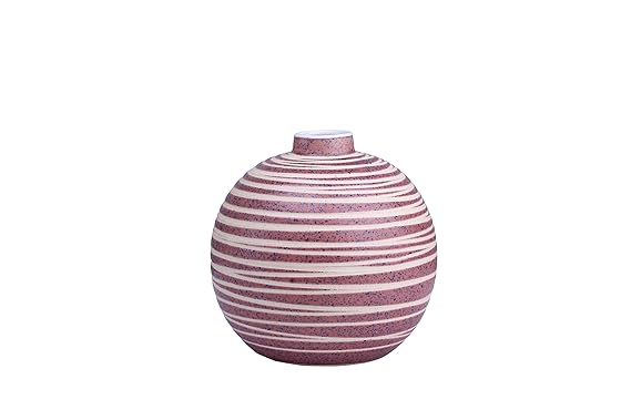 Pink and white matki vase 