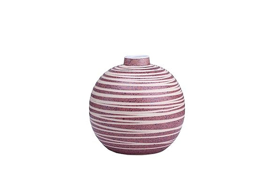 Pink and white matki vase 