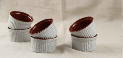 ceramic white ramekins set
