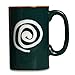 Caffeine Ceramic Stoneware Handmade Green & White Doodle Print Coffee Mug (Set of 2) - Caffeine Premium Stoneware