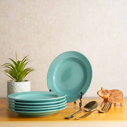 green_and_glossy_dinner_plate - Caffeine Premium Ceramic
