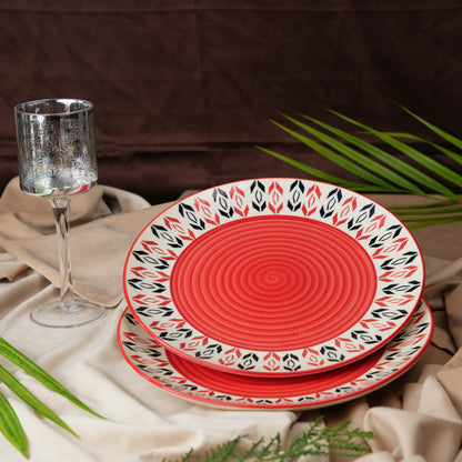 handmade_arrow_pattern_dinner_plate - Caffeine Premium Ceramic