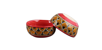 Caffeine Ceramic Handmade Orange Morocco Dinner Set of 19