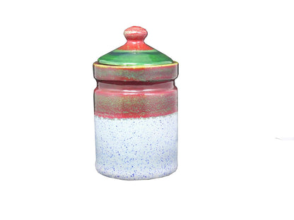 Caffeine Ceramic Stoneware Handmade Multicolour Barni/Pickle Jar (Set of 3) - Caffeine Premium Stoneware