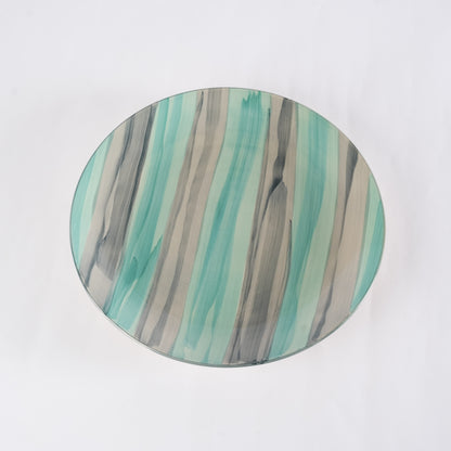 Caffeine Ceramic Handmade Stoneware Sea Green Quarter Plate 7”(Set of 6 ) - Caffeine Premium Stoneware