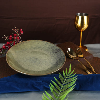 Caffeine Ceramic Handmade Multicolor Studio Dinner Plate set of 4 - Caffeine Premium Stoneware