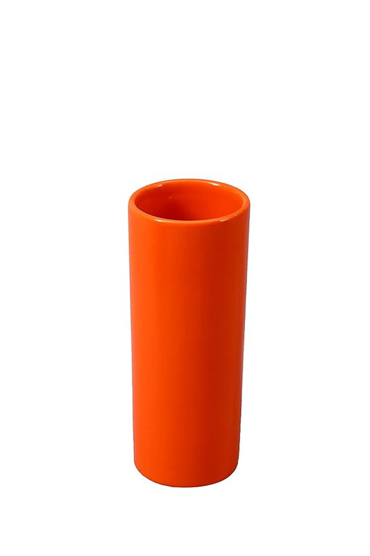 Orange studio glass shape vase 