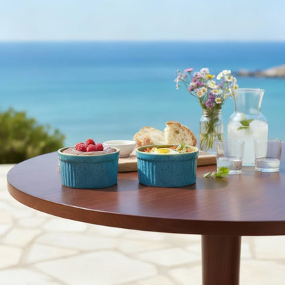 Caffeine Ceramic Handmade Blue & Green Ramekins bowl (Set of 2)
